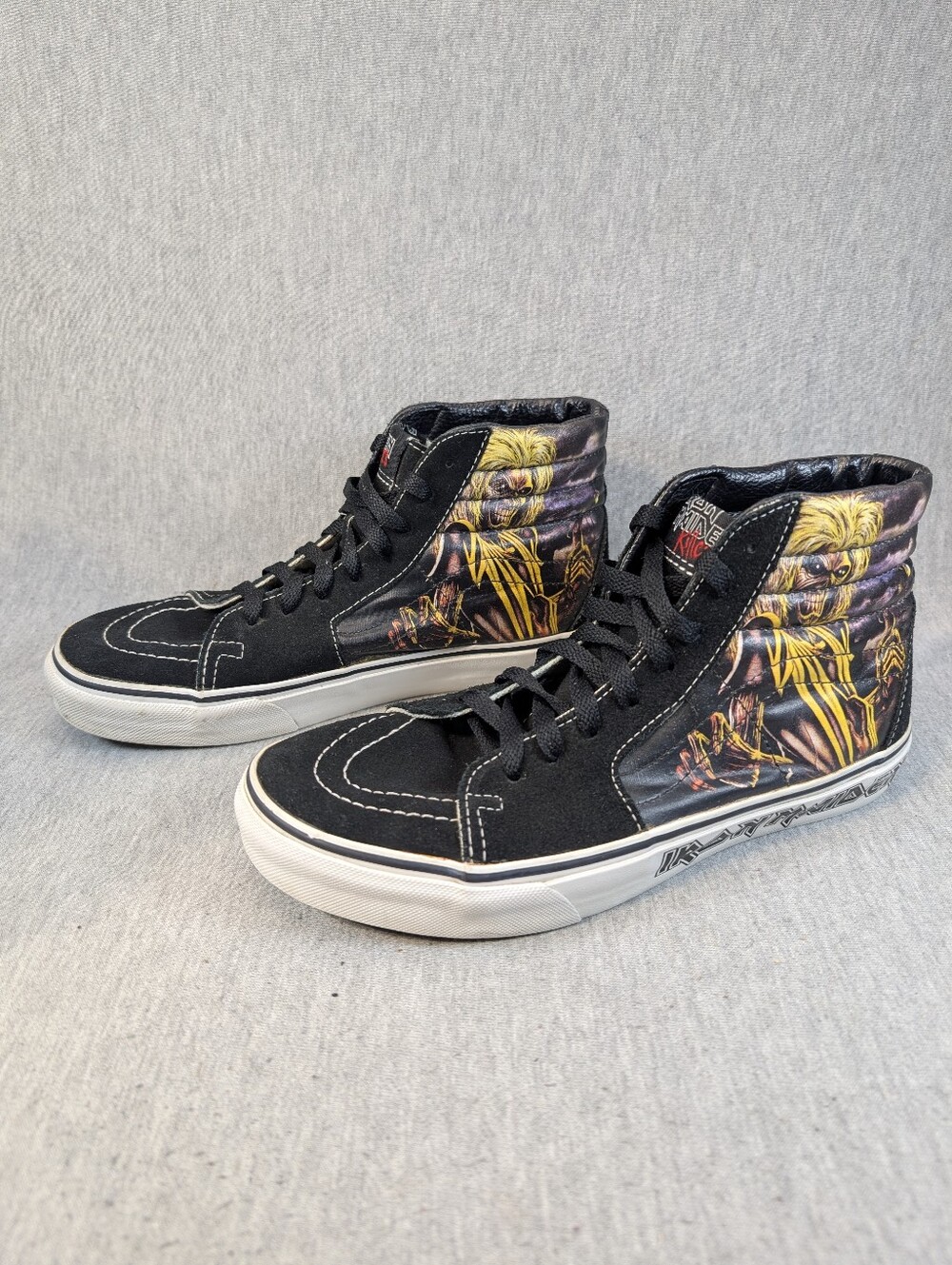 Vans Sk8-Hi Iron Maiden "Killers" Sneakers Unisex M8 W9.5 Black Graphic Print